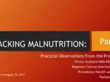 Tracking Malnutrition: Practical Observations from the Front Lines Part 2 (videos)