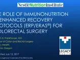 The Role of Immunonutrition in Enhanced Recovery Protocols (ERP/ERAS®) for Colorectal Surgery (videos)