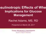 Insulinotropic Effects of Whey: Implications for Glucose Management (videos)