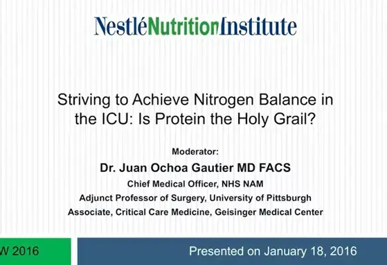 Striving to Achieve Nitrogen Balance in the ICU: Is Protein the Holy Grail? (videos)