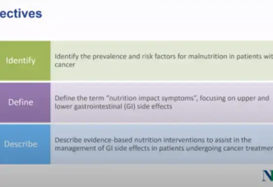 Cancer, Malnutrition, and Management of Gastrointestinal Side Effects During Treatment (videos)