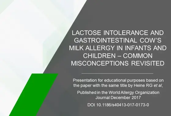 Lactose intolerance and gastrointestinal cows milk allergy in infants and children common misconceptions revistited